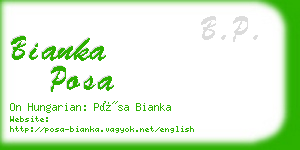 bianka posa business card